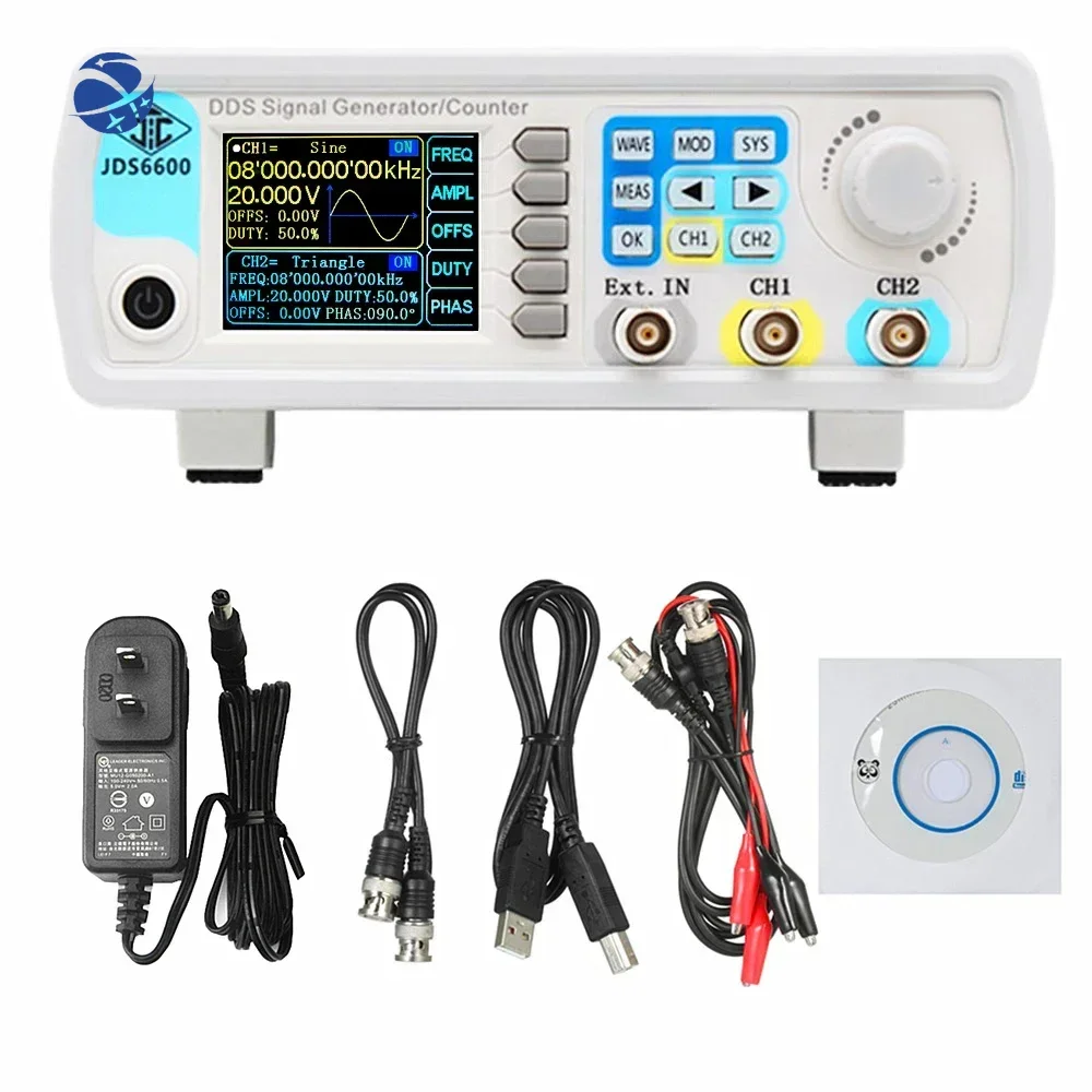 JDS6600 15/30/40/50/60MHz DDS Function Signal Generator Arbitrary Waveform Pulse Generator