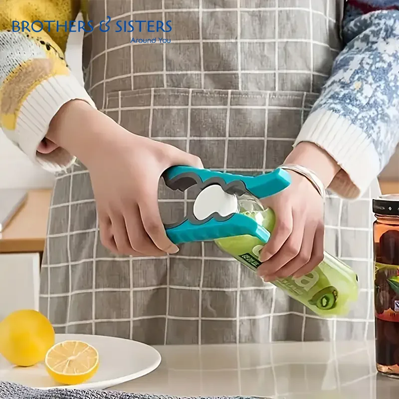 4 In 1 Gourd-shaped Lid Jar Opener Screw Cap Jar Can Opener Manual Non-slip Twist Cap Bottle Launcher Kitchen Gadget