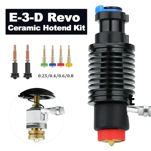 Kit Hotend de cerámica E3D Revo, núcleo calentador de calentamiento rápido para cambio rápido E-3-D REVO H2 V2S Ender 3,Pro,V2,Voron Hot End