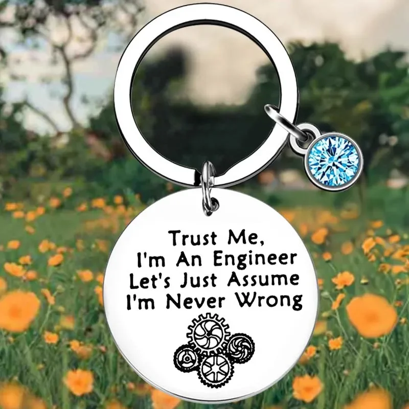 Funny Engineer Gift Key Chain Ring Engineering Gift keychains pendant Graduation Gift