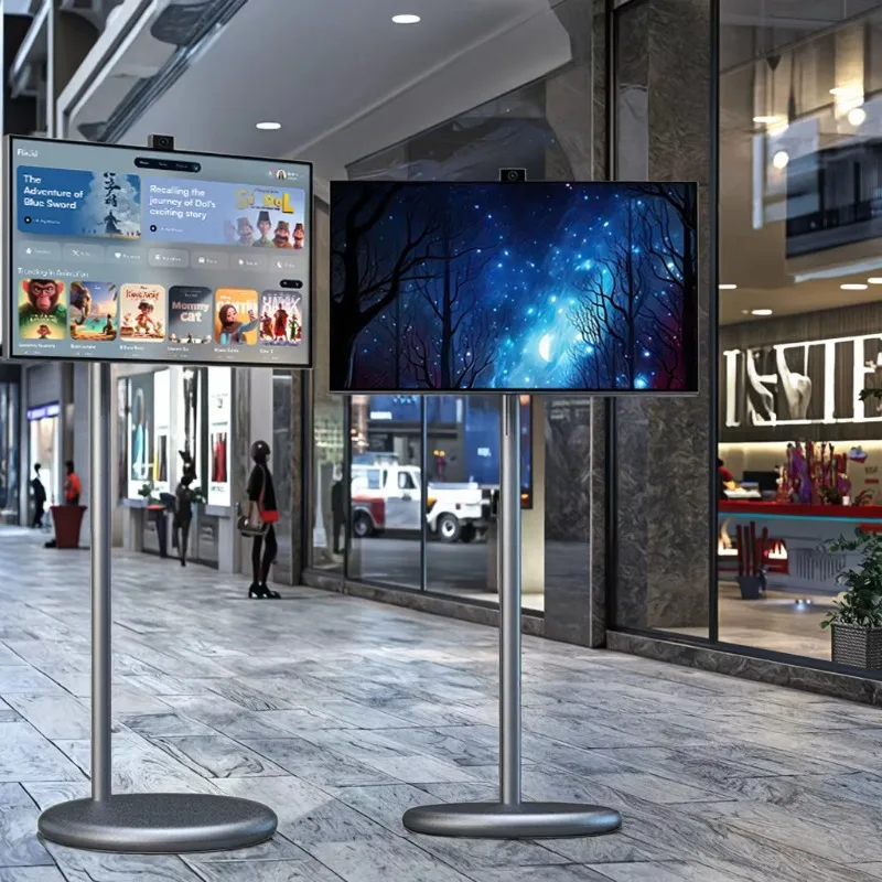 

Factory 27 Inch Lcd Tv 128Gb 9000Mah Portable Tv 32" Television Mobile Carry on Televisions Smart Tv with Wheels