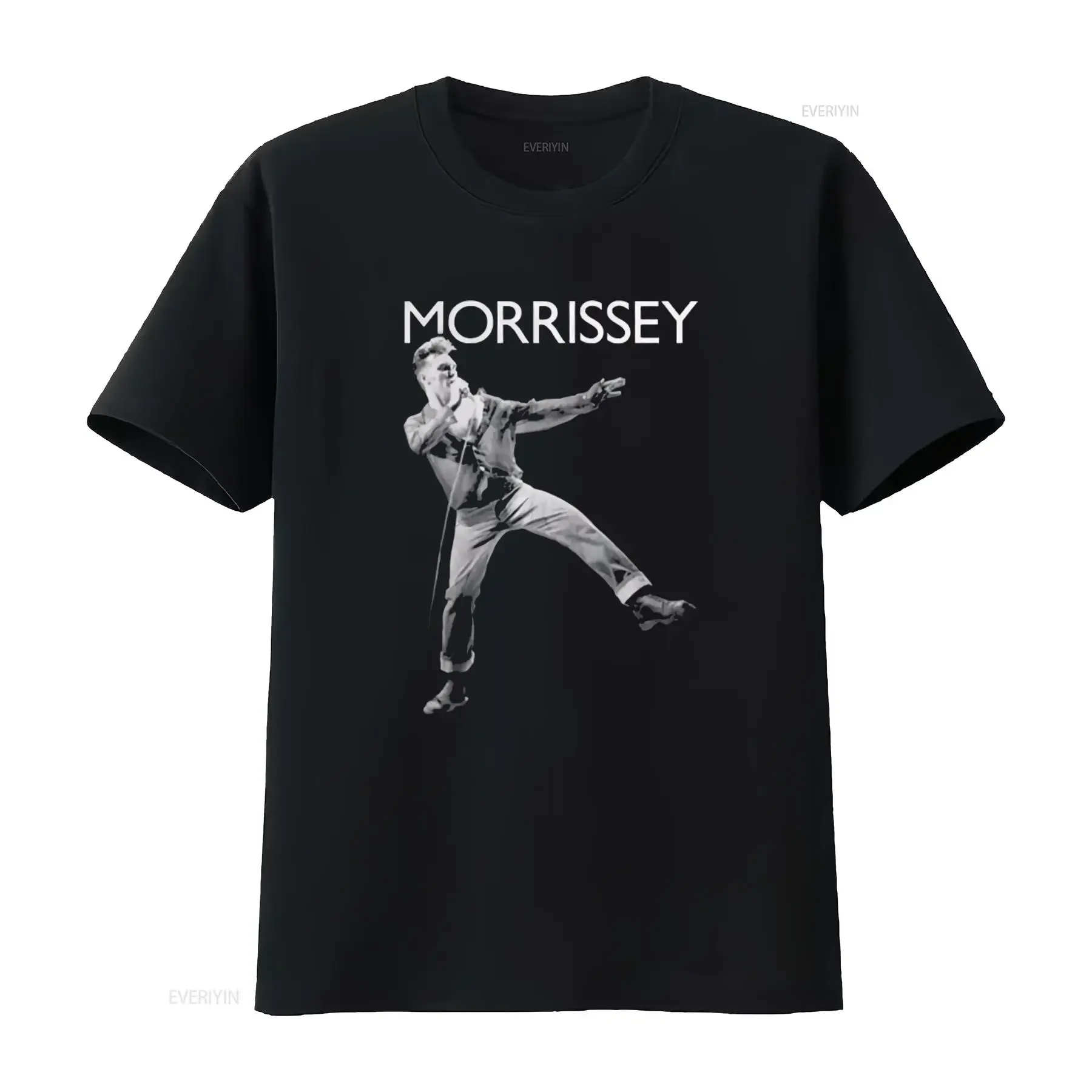 MORRISSEY KICK BLACK T Shirt Small Rock Star Print Casual vintage Washed Soft designer clothes Comfortable Unisex Breathable