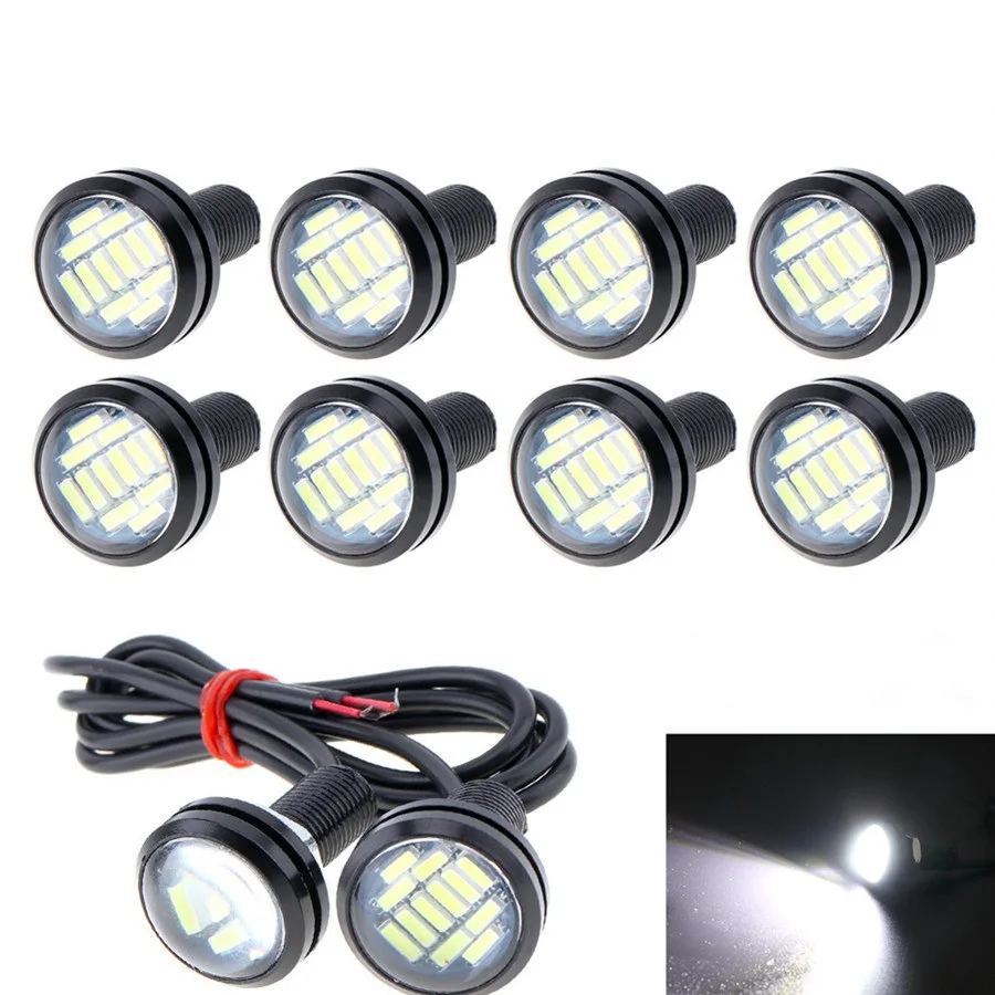 10 Pieces 23mm 12SMD Daytime Running Light LED Eagle Eye Lamp Amber White Signal Lamp