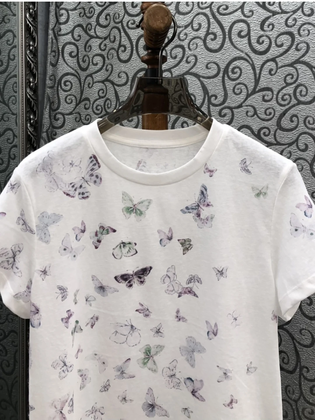 Milan Small Town Women's T-shirt round Neck Short Sleeve  Print Soft Breathable Cotton Versatile Summer Street Style