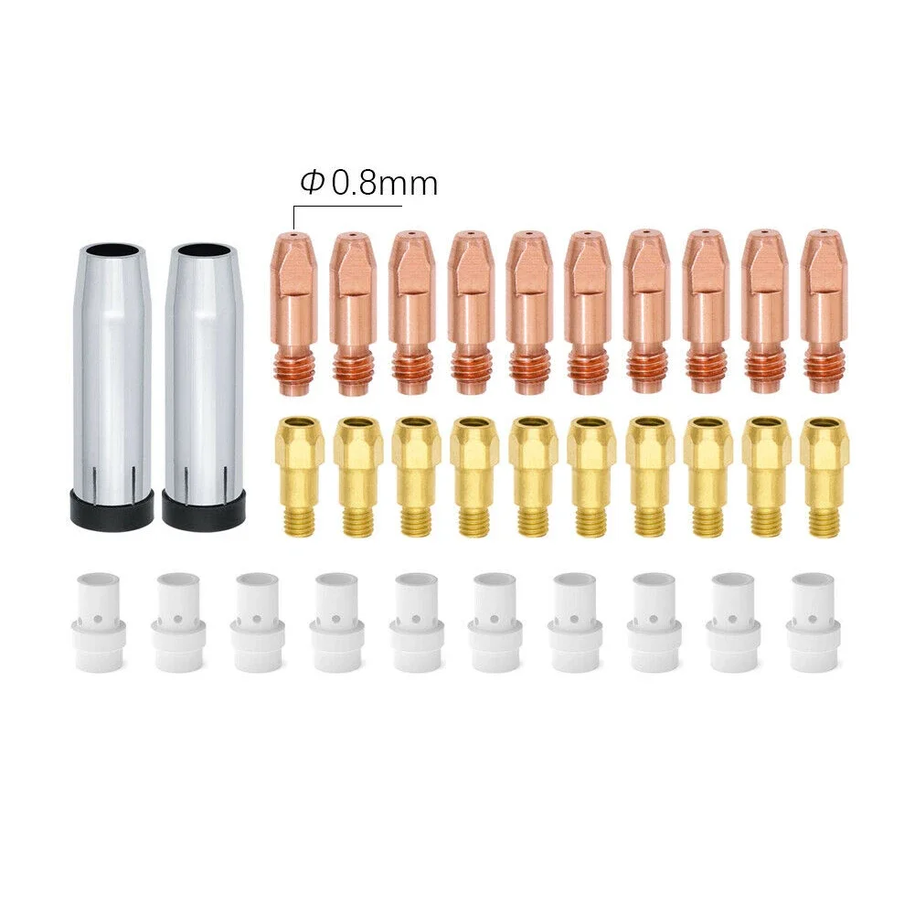 Outil de soudage pointe de buse de gaz 0.8mm 0.030 "diffuseur de gaz M8 MB36KD tasses de buse support de buse pratique tout neuf