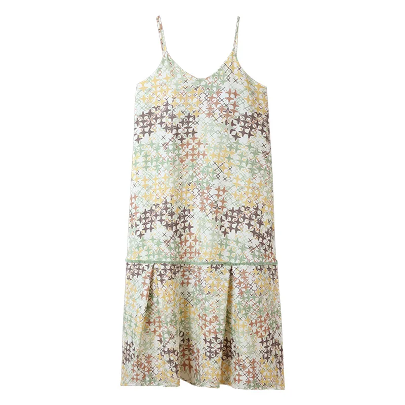 

Summer Dresses Women Spaghetti Strap Nightgowns Ladies Comfortable Nightdress Suspenders Sleepwear For Women Home Wear Dropship