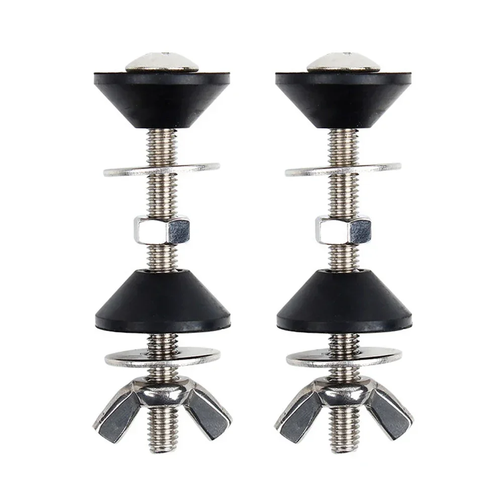 

2pcs M6 Silver Stainless Steel Rubber Toilet Tank Screws Tank Bolt Replacement Bathroom Supplies Toilet Accessories