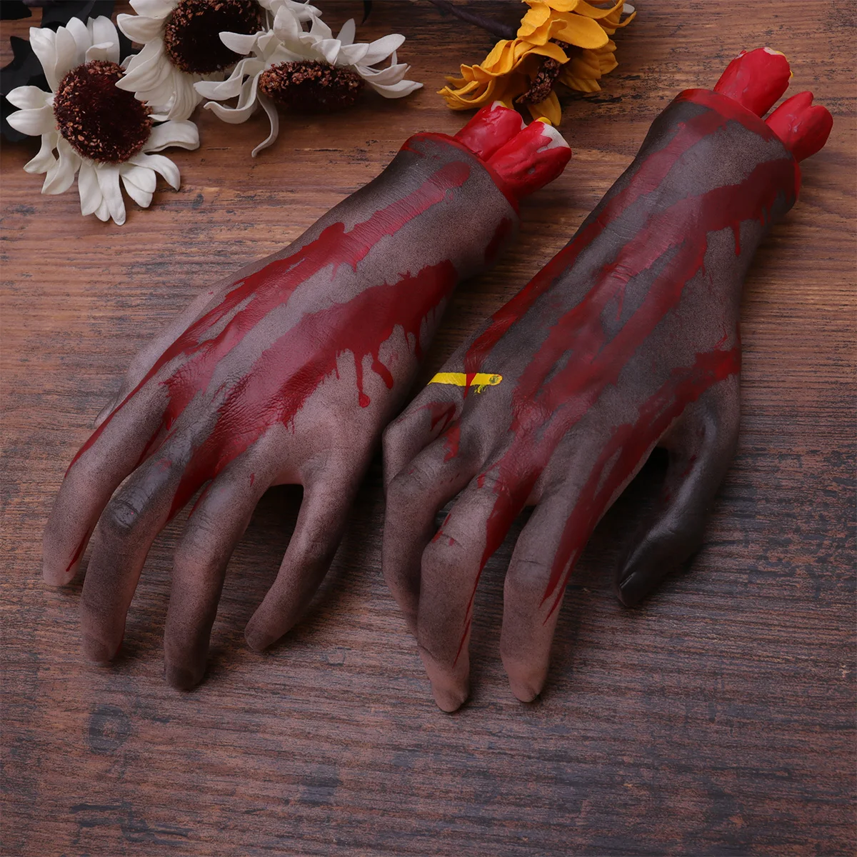 

Fake Scary Severed Hand Halloween Bloody Hands Prop Full Creepy Decorations Props