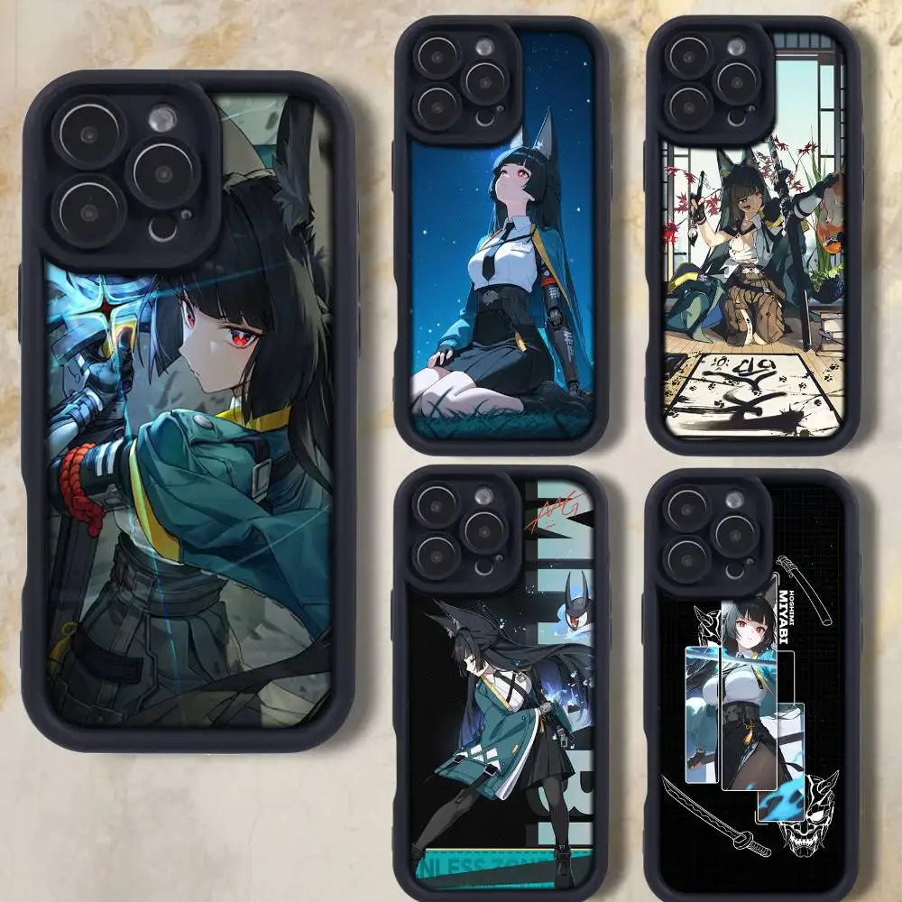 

M-Miyabi H-Hoshimi Phone Case For iPhone 17,16,15,14,13,12,Pro,Max,Plus,E,SE4,Air, emery Black Full Coverage TPU