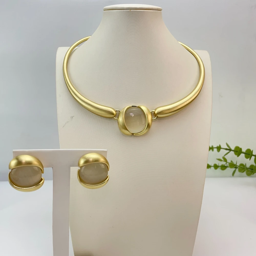 

Yuminglai Dubai Fine Jewlery High Quality Rhinestone Necklace Sets for Women Anniversary Wedding FHK28960