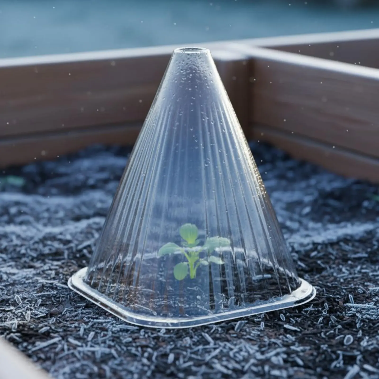 Seedling Cloche Thickened Mini Greenhouse Dome Frost Protection Dome Proof Plant Bell Cover Reusable for Garden, Nursery