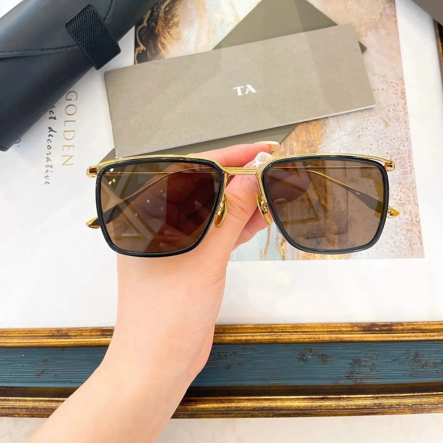 

Authentic For DIYTA DT SCHEMA-ONE DTX106 Alloy Frame Men Women Sun Glasses Popular Classic Leisure Male Couple Eyewear With Box