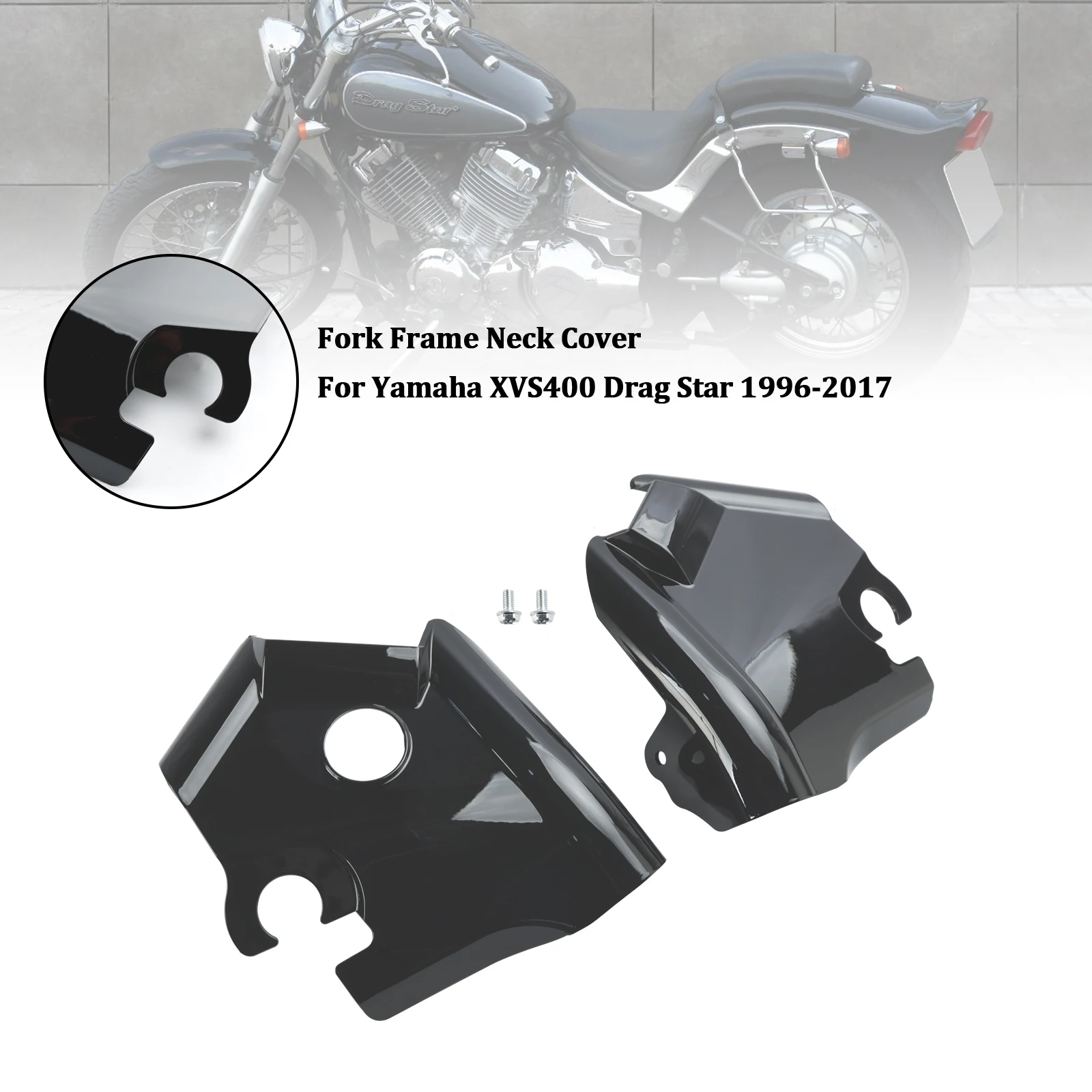 Fork Frame Neck Cover for Yamaha XVS400 XVS650 Drag Star V-Star 650 97-03