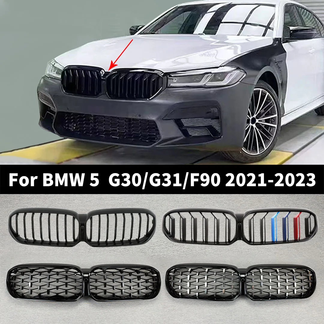 

Kidney Grille for BMW THE 5 Series G30 G31 F90 (M5) LCI Glossy Black ABS M Style Color Plastic Front Bumper Auto Decor Grill