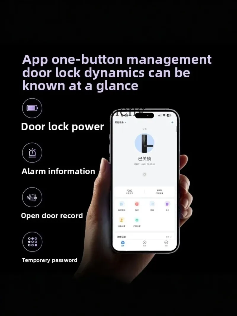 C19- Fingerprint Password Smart Door Lock Electronic Door Lock Semi-automatic Household Lock Entry Door