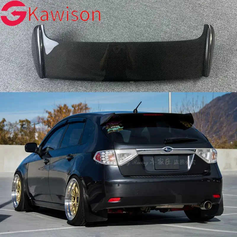 High Quality CARBON FIBER REAR WING TRUNK LIP SPOILER FOR  Subaru Impreza WRX STI X 10th 2008 2009 2010 2011 Year