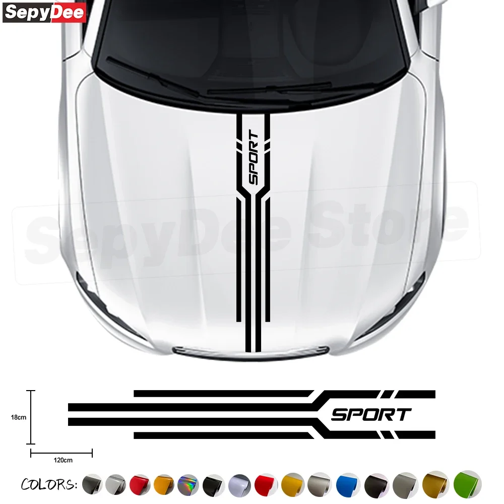 

Universal Car Hood Bonnet Stickers for Suv Coupe Sedan Racing Sport Styling Engine Cover Decor Vinyl Film Decals Car Accessories