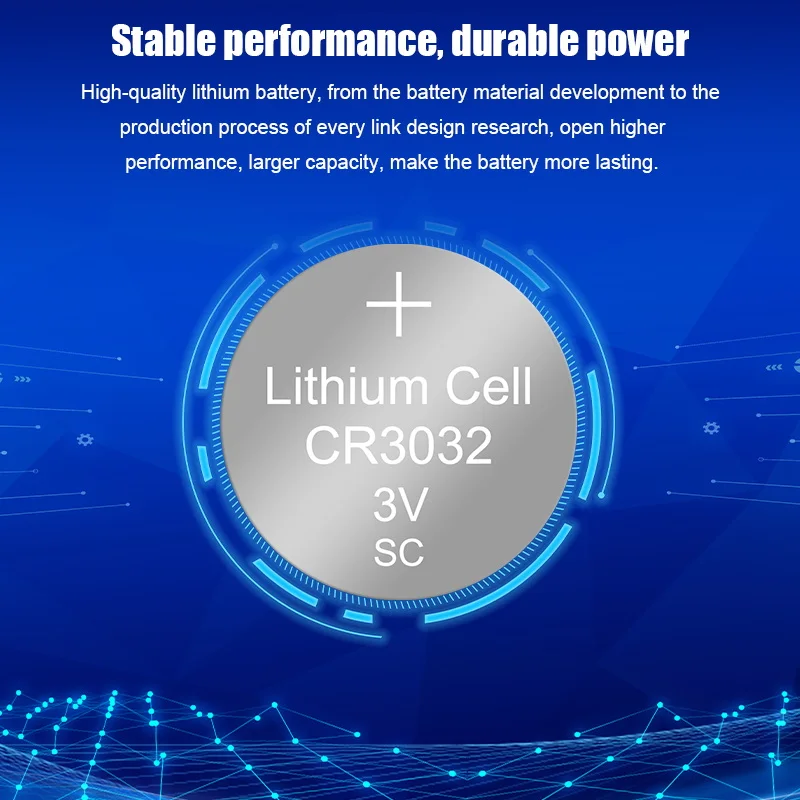 10PCS 3V CR3032 550mAh lítio moeda celular Bateria Botão Baterias Para relógios, calculadora, lanternas