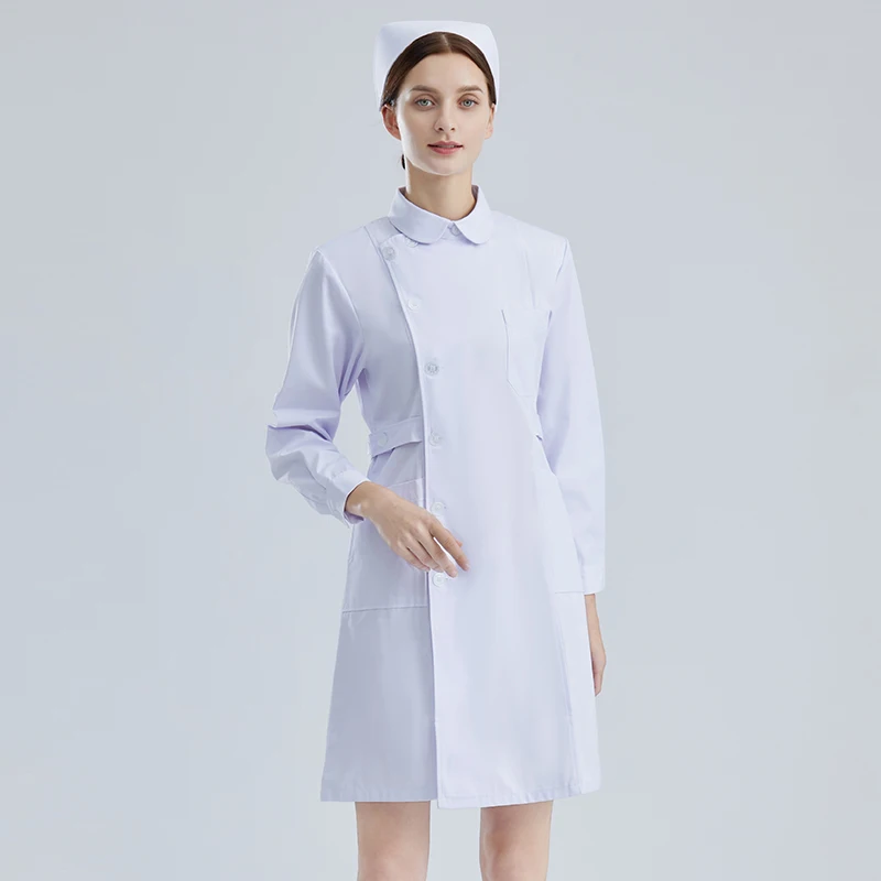 Nightingale's Knowlson enfermeira vestido de mangas compridas inverno roupas médico roupas salão de beleza trabalho roupas femininas