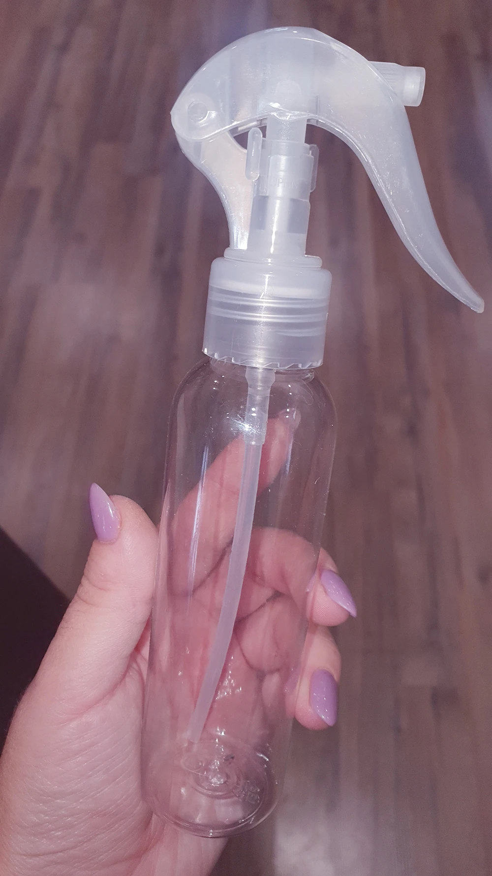 Pulverizador de gatillo de 120ml, botella de Spray vacía recargable de plástico transparente, botella atomizadora hidratante portátil de viaje para riego de plantas