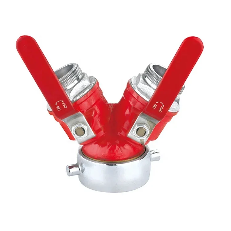 

11/2 "* 21/2" 3-way one-piece gated wye Y leader fire hose connection one-piece lead