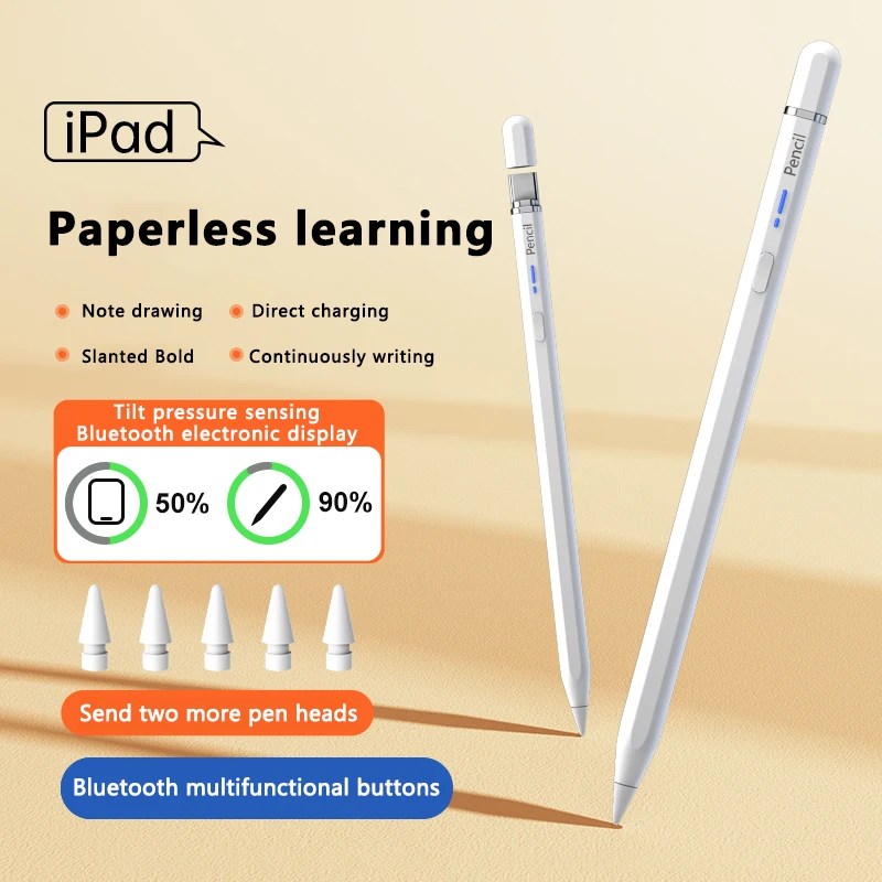 

For iPad Pencil Palm Rejection Stylus for iPad Pro 11 2018 - 2022 Touch Pen for 2021 5th 6th Pro 12.9 Air 5 Air 4 Mini 6 стилус