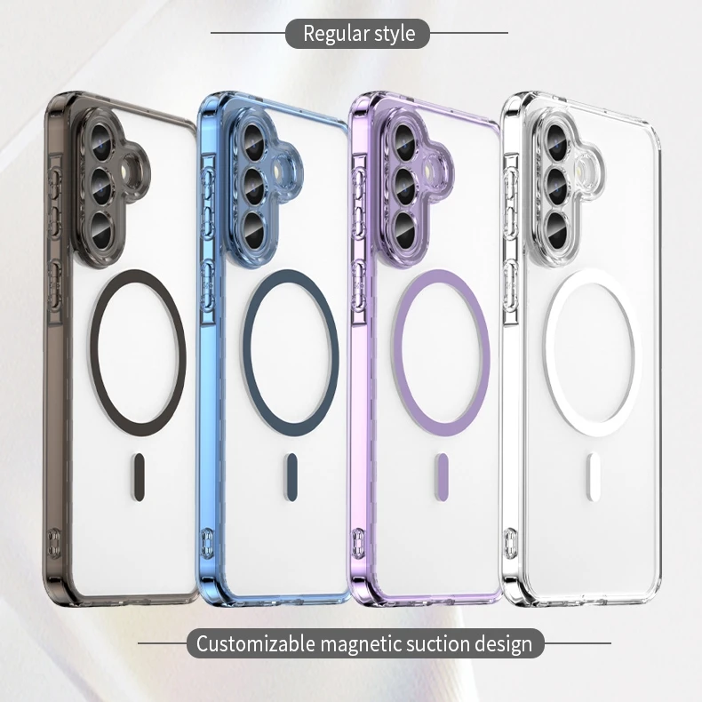 Flexible Magnetic Wireless Charging Transparent Case For Samsung Galaxy A57 A37 A27 A17 5G Cover Shell Fundas Coque
