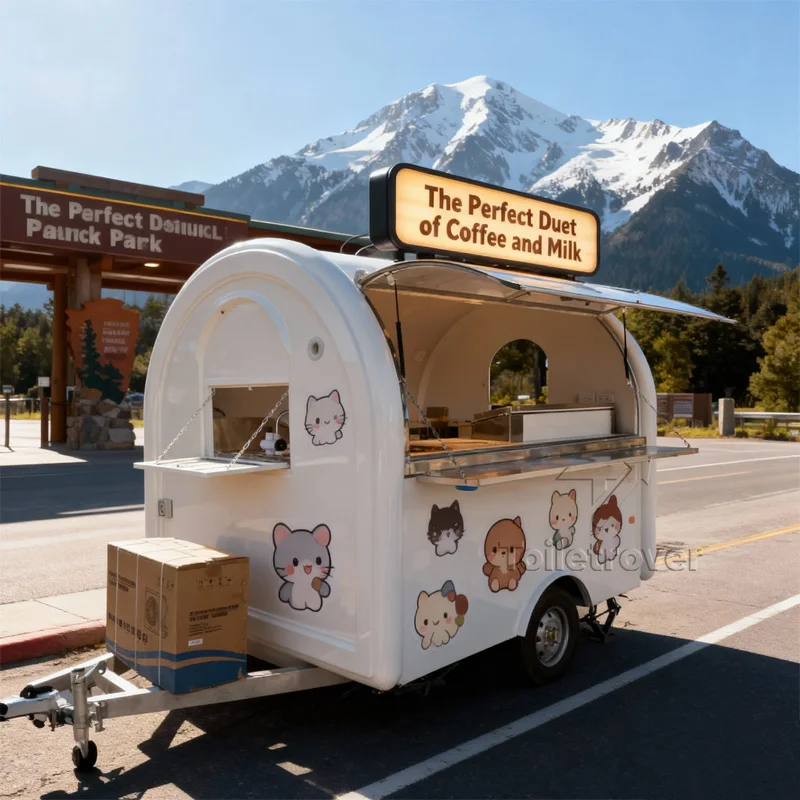 

Street Mobile Food Truck Trailer Dessert Pancake Donut Popcorn Candy Food Trailer Second Hand Food Truck with Full Kitchen