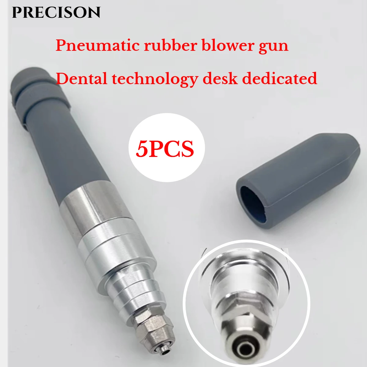 5PCS Denture Strong Pneumatic Blow Gun DusBlowing Gun Dental Technology Desk Special Water and Dust Removal Dental Tool