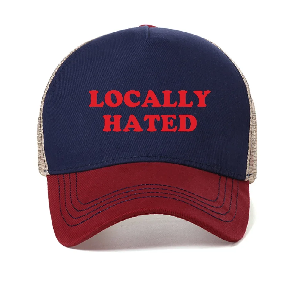 locally hated letter print baseball cap Fashion Casual mesh trucker hat adjustable Snapback hats summer Breathable sun hat