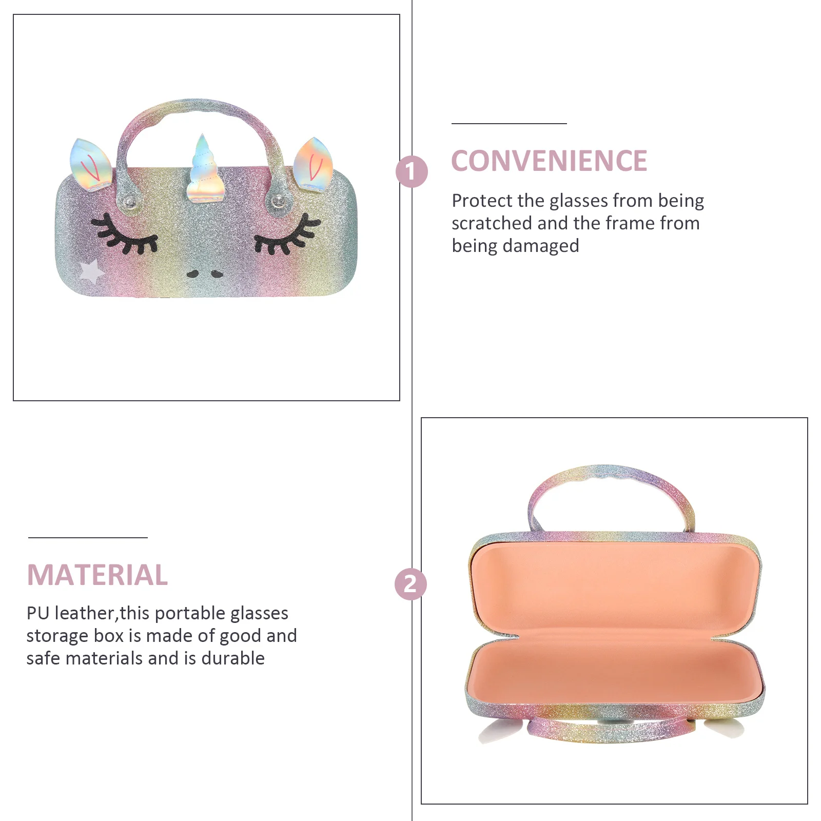 

Portable Glasses Case Creative Storage Box Handle Lightweight Durable Drop Proof Eyeglass Case Eyeglass Box