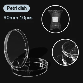 1 Packung 90 mm sterile Kunststoff-Petrischalen für Bakterien, Hefe, LB-Teller, Laborbedarf
