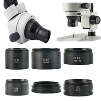 0.5X 1X 0.7X 2X 0.75X 0.3X 1.5X 48MM Auxiliary Barlow Objective Lens For Soldering Stereo Microscope
