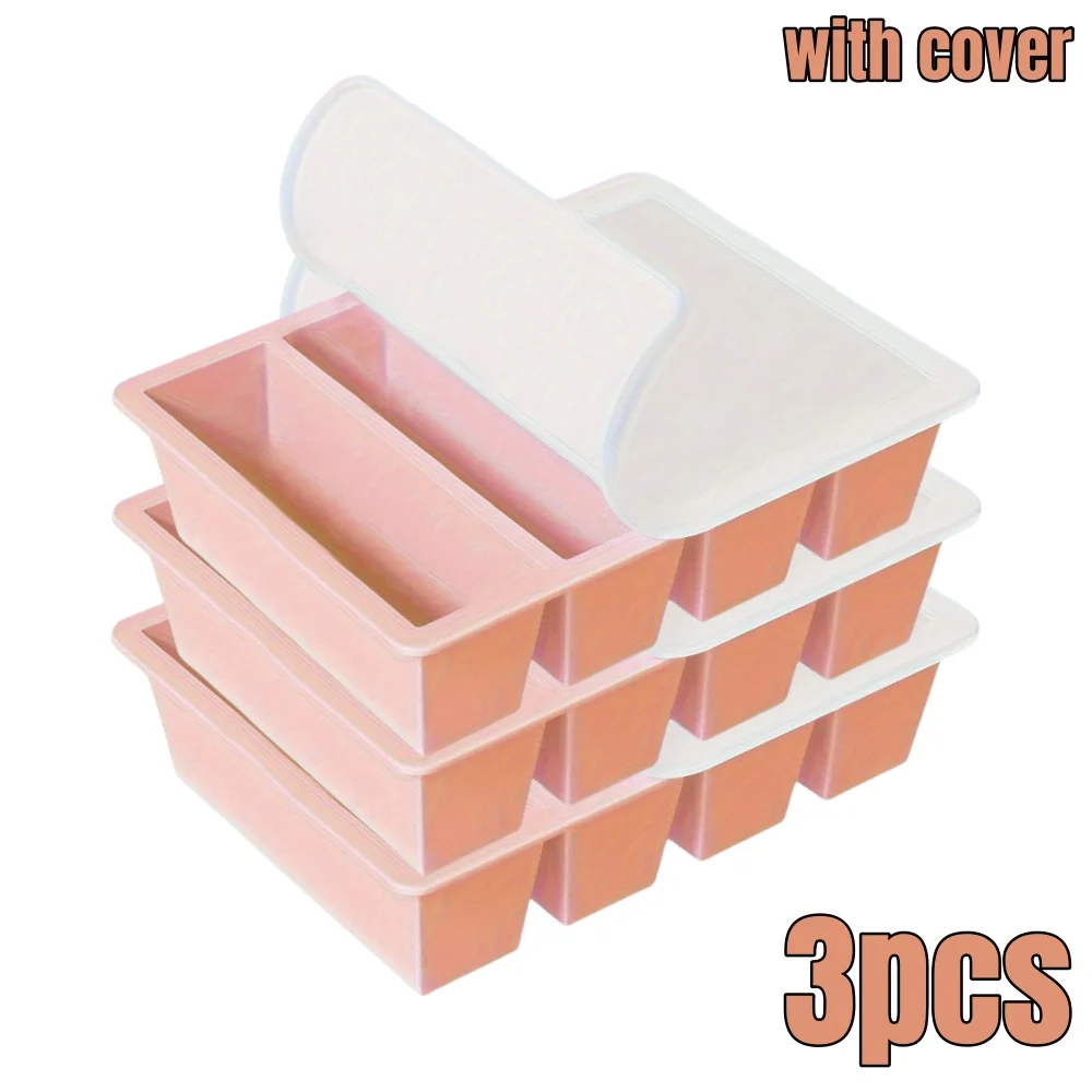 1/4 Stuks Grote Rechthoekige Ijsblokjesvorm Set Met Deksel Stapelbare Vriezer Trays Voor Flessen Dranken Lange Kubussen schimmel Keuken Artikelen - afbeelding 1