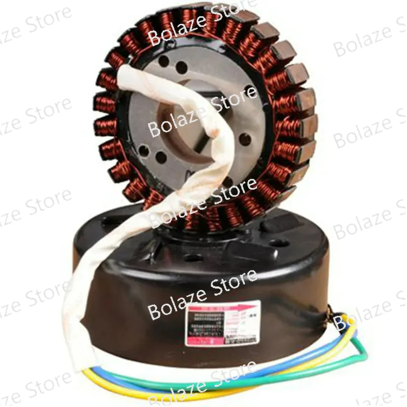 3000W 4000W 5000W Electric Car Gasoline Extender Generator Stator Pole Coil 27 Copper Rotor Temperature 48V To 72V Car Battery