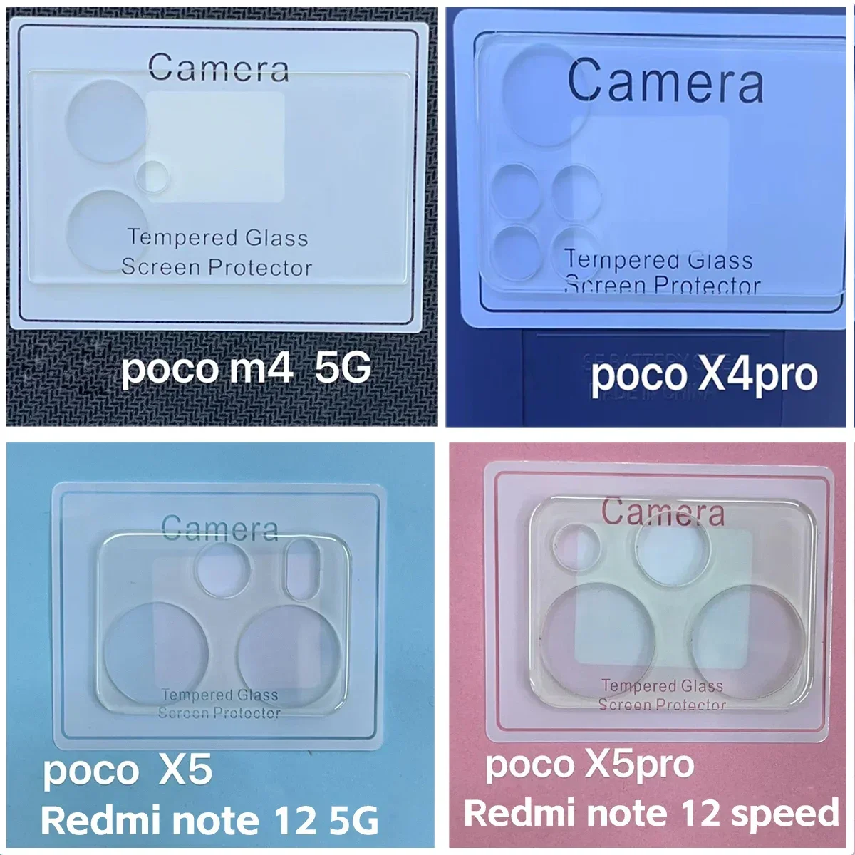 3Pcs Camera Lens Glass For Xiaomi POCO F5 Pro C65 C61 X5 X3 NFC F4 F3 M4 M6 PRO 5G Redmi A3 Protector Glass