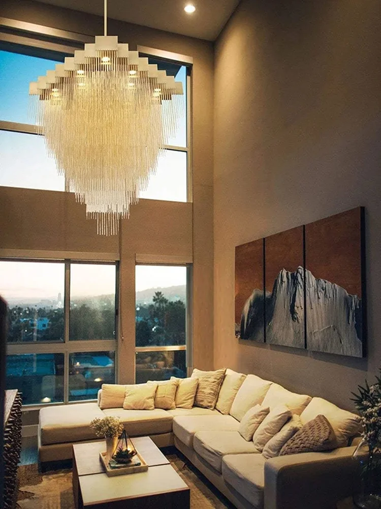 French Modern Gold Chain OZ1212 Pendant Lights Classical Textured Home-applicants Elegant Led Suspension For Living Room