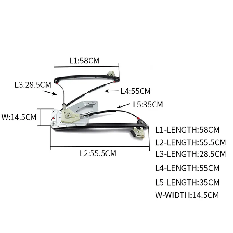 OE 51338252393 51338252394 Front Left or Right Power Window Regulator without Motor for Bmw 525i 528i 530i 540i M5 E39