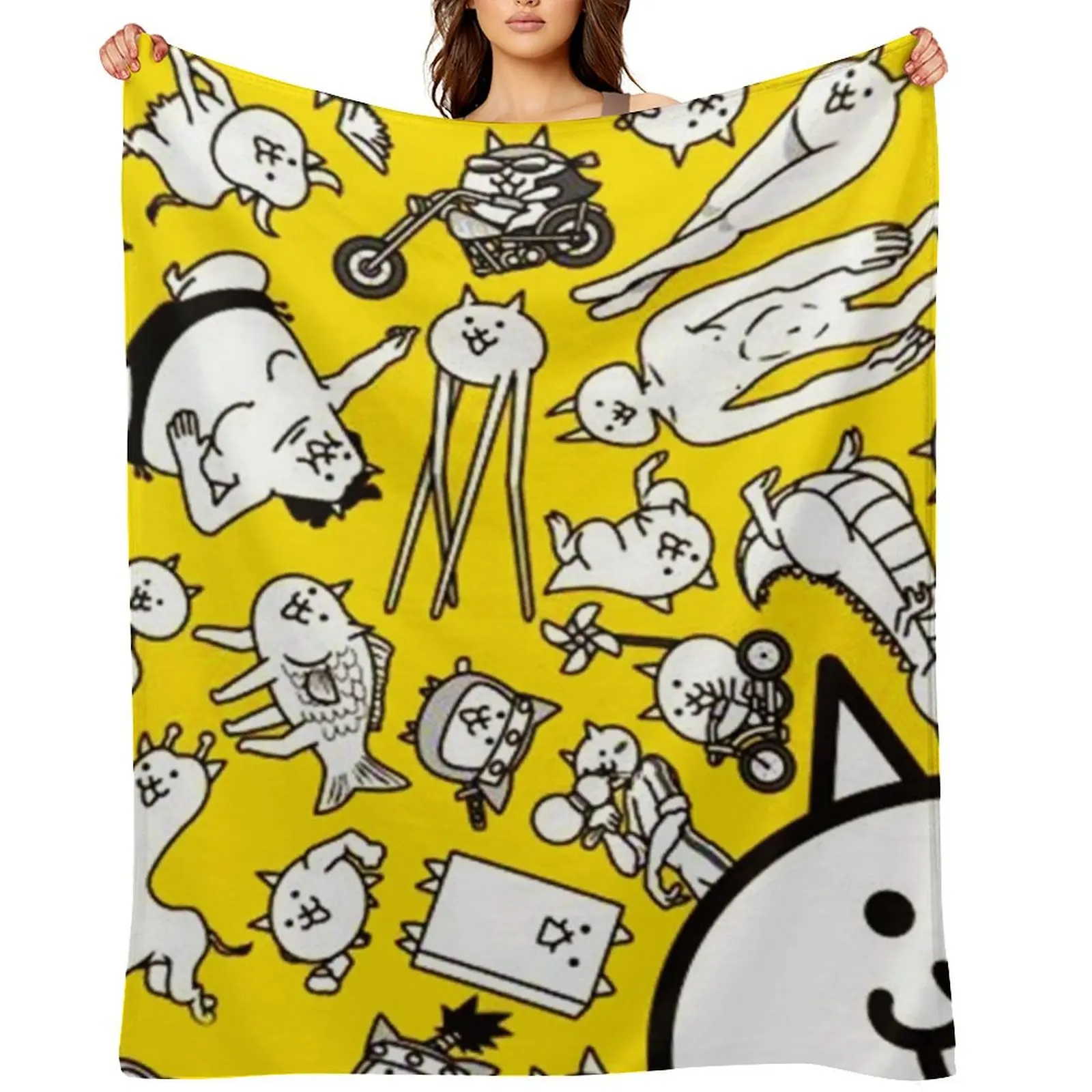 Battle Cats Throw Blanket Retros blankets and throws for sofa Soft Beds Blankets