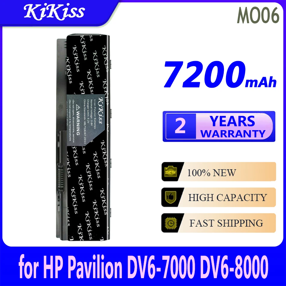 7200mAh KiKiss Powerful Battery for HP Pavilion DV6-7000 DV6-8000 DV7-7000 672326-421 672412-001 HSTNN-LB3P HSTNN-YB3N MO06