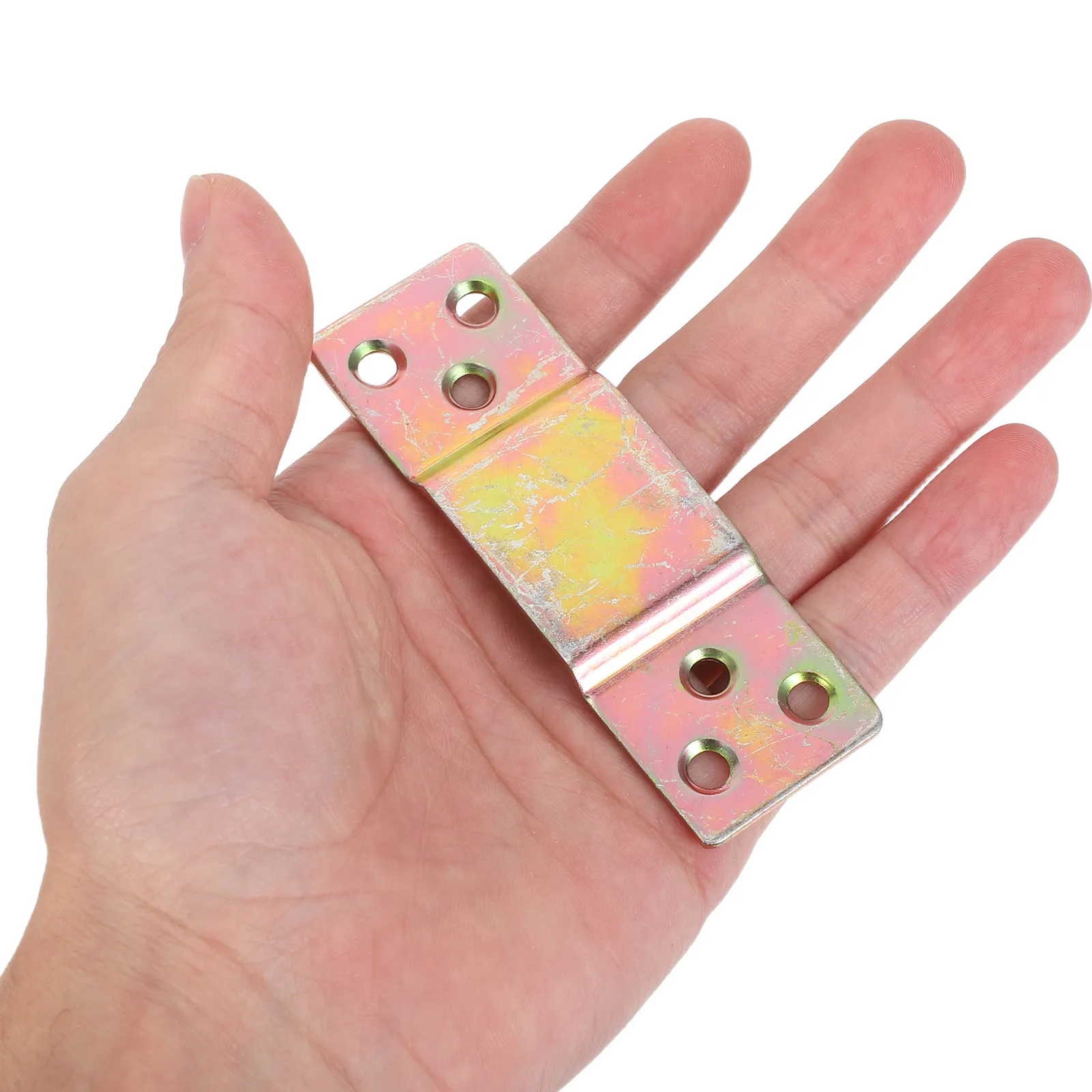 10Pairs Bed Rail Mounting Brackets Heavy Duty Detachable Bed Frame Connector Metal Hinge Buckle Furniture Shelving Hardware