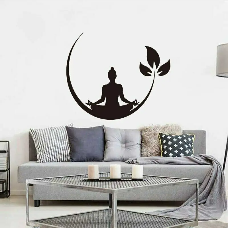 New Design Home Art Deco Buddha Moon Vinyl Wall Stickers Removable Sticker Carving Sticker Colorful House Decoration DecalSP-118