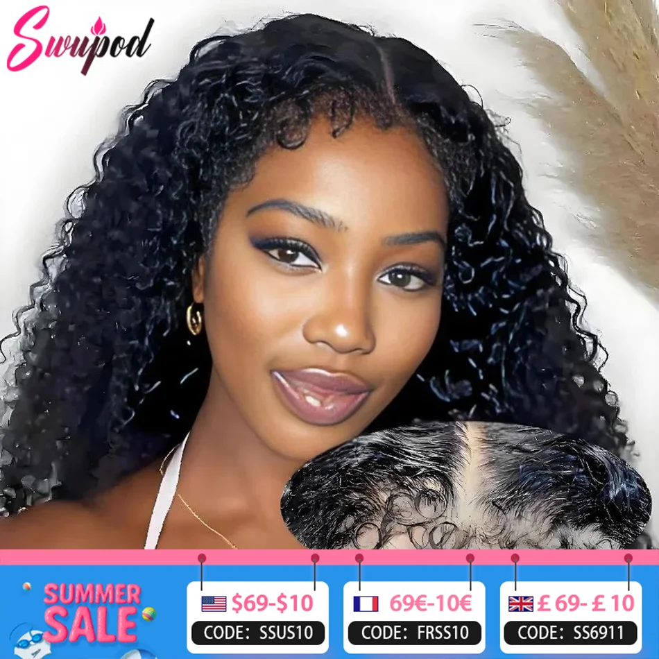 

200% Real 5x7 Glueless High Quality 13x4/13x6 Hd Lace Frontal Wigs Kinky Curly Preplucked Water Jerry Remy Human Hair Wear to Go