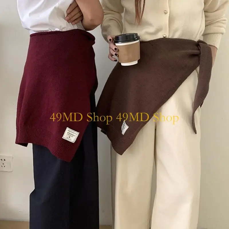 49MD Trendy Shawl False Collar Scarf Multi Way Wearable Shoulder Cover Lightweight