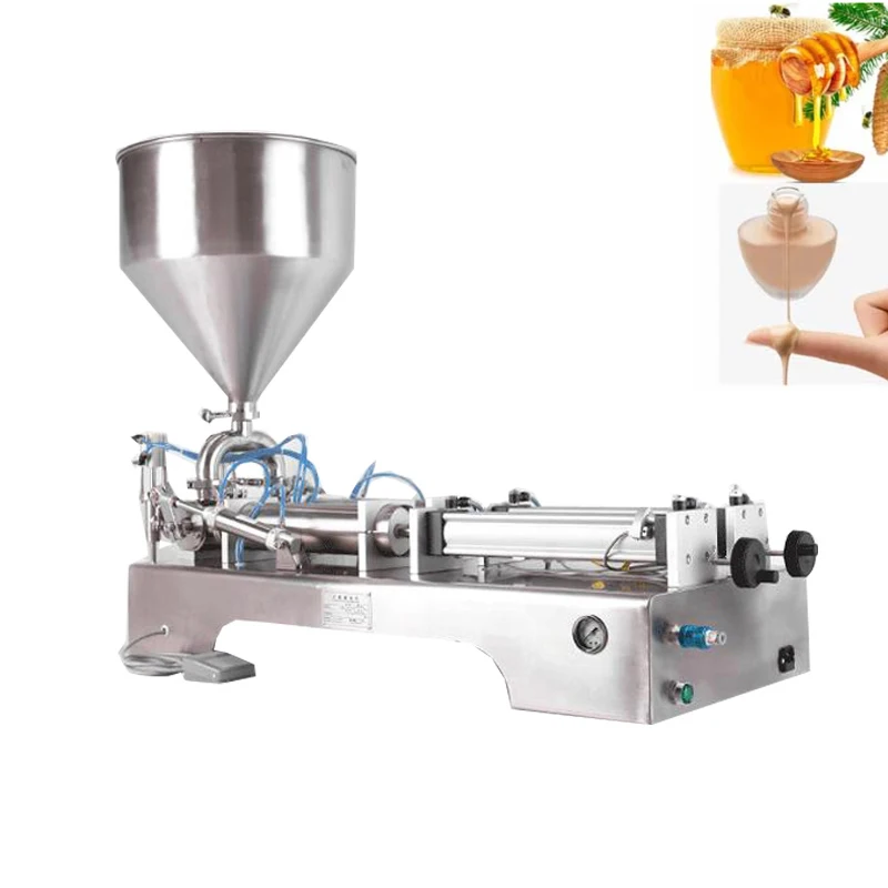 Double Heads Paste Filling Machine 100-1000ml Fully Automatic Honey Nut Butter Semen Peanut Butter Filler ﻿