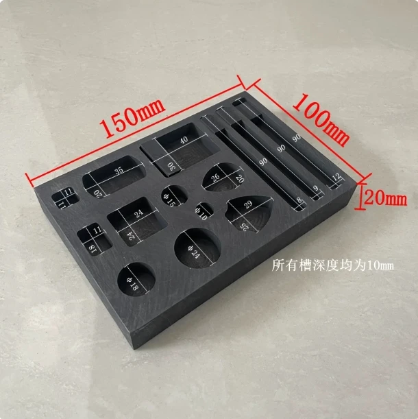 1pcs Shaped oil tank, mold groove, porous crucible, non-ferrous metal ingot, gold and silver forming