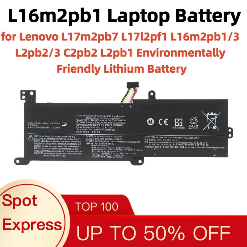 L16m2pb1 Laptop Battery for Lenovo L17m2pb7 L17l2pf1 L16m2pb1/3 L2pb2/3 C2pb2 L2pb1 Environmentally Friendly Lithium Battery
