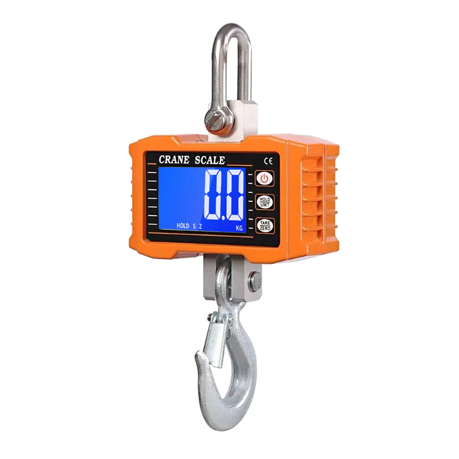 Digital Hanging Scale 1000kg/ 2204lbs Portable Heavy Duty Crane Scale LCD Backlight Industrial Hook Scales for Fishing Outdoor