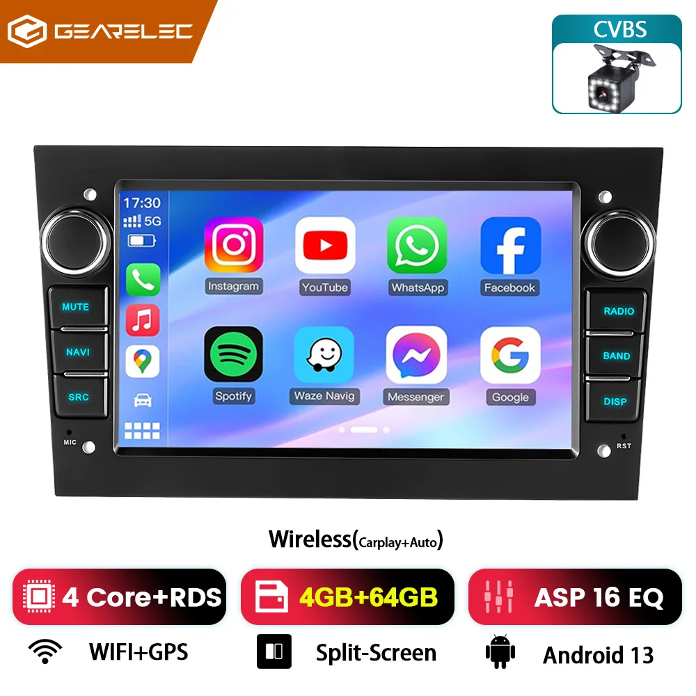 2Din Autoradio Multimedia Voor Opel Astra Antara Corsa 7 inch Draadloze CarPlay Android Auto FM Radio Ontvanger Auto stereo Speler