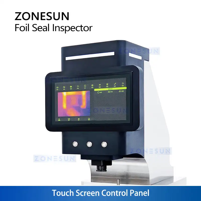 ZONESUN ZS-MD50 Automatic Bottles Caps Foil Seal Thermal Imaging Inspection Machine